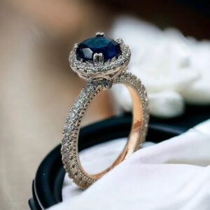 Blue round ring - Image 1