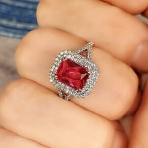 Pear flower cushion ring - Image 1