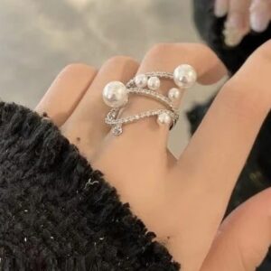 Galaxy Pearl Adjustable Ring - Image 1