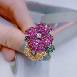 Multi flower leaf ring - Image 1