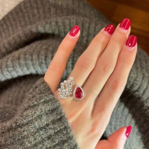 Tear leaf adjustable ring - Image 2