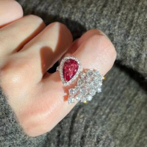 Tear leaf adjustable ring - Image 1