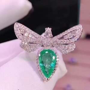 Greenish tear butterfly ring - Image 3