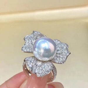 Pearl flower ring - Image 2