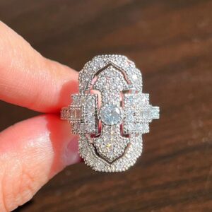 Zircon rectangular ring - Image 1