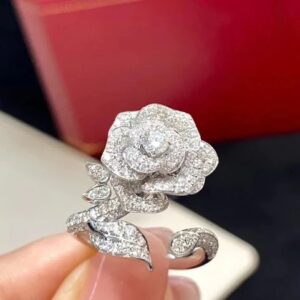 Zircon flower ring - Image 1