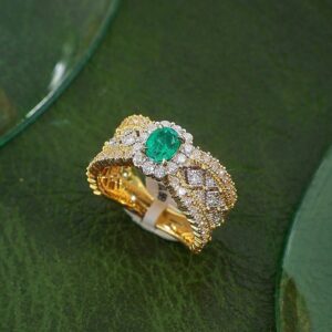 Emerald Circle layered ring - Image 1