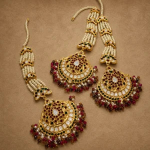 Nehrana earrings and bindia - Image 4