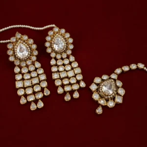 Sonari earrings and bindia - Image 1