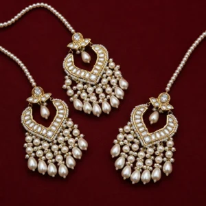 Uroos Earrings and bindia - Image 1