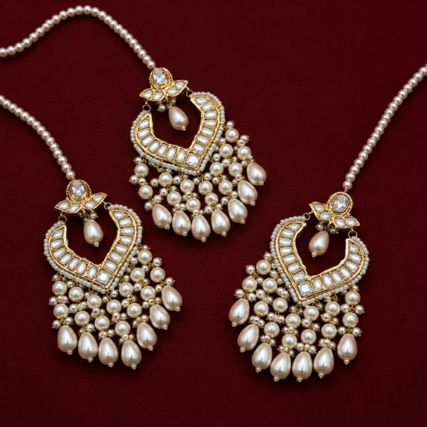 uroos earrings and bindia