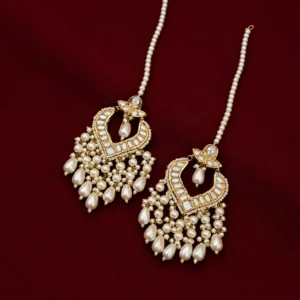 Uroos Earrings and bindia - Image 2