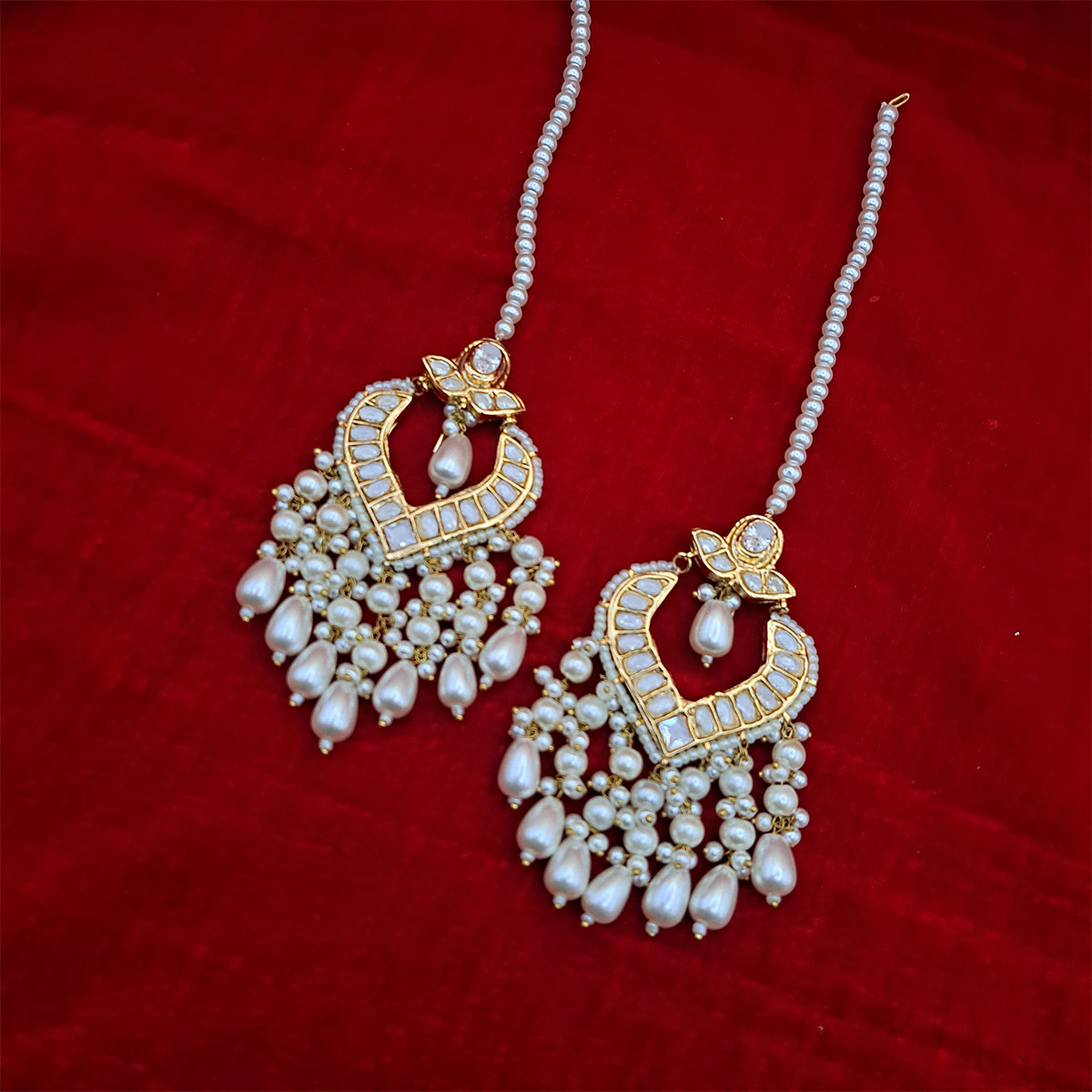 Uroos kundan earrings