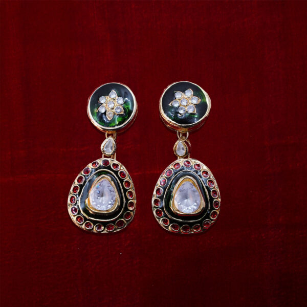 Virsa kundan earrings Top View