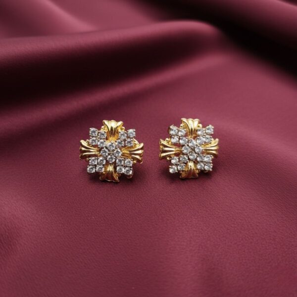 Alba Earrings Studs Gold Plated