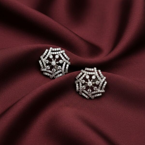 Dia Silver plated studs earrings