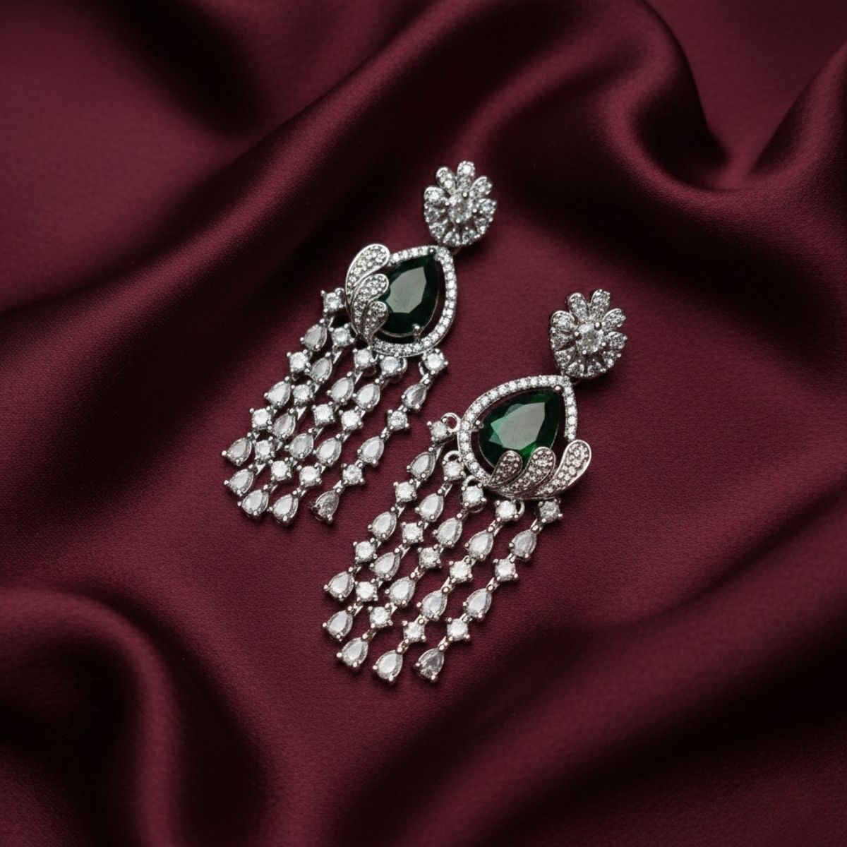 Hodie Green Stones Earrings