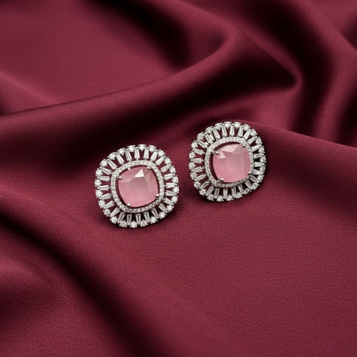Mane Pink Studs Pair
