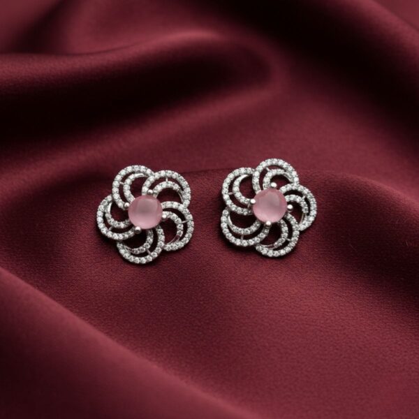 Nitet Ear Studs Pink Stones Nitet Ear Studs Pink Stones