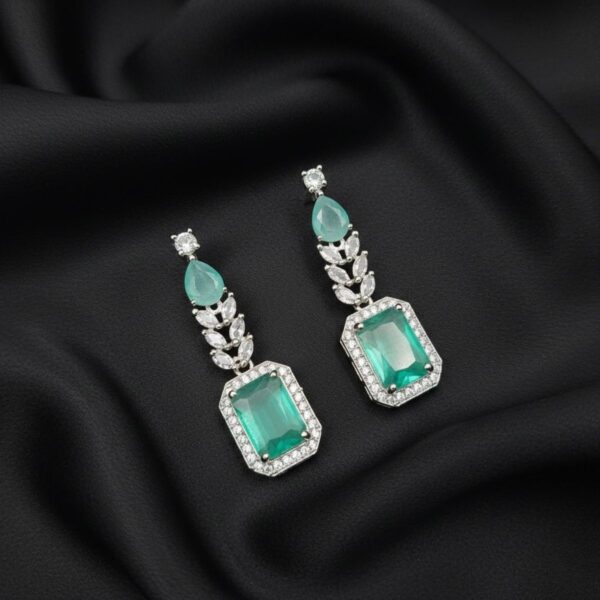 Vines Earrings Green Stones Vines Earrings Green Stones