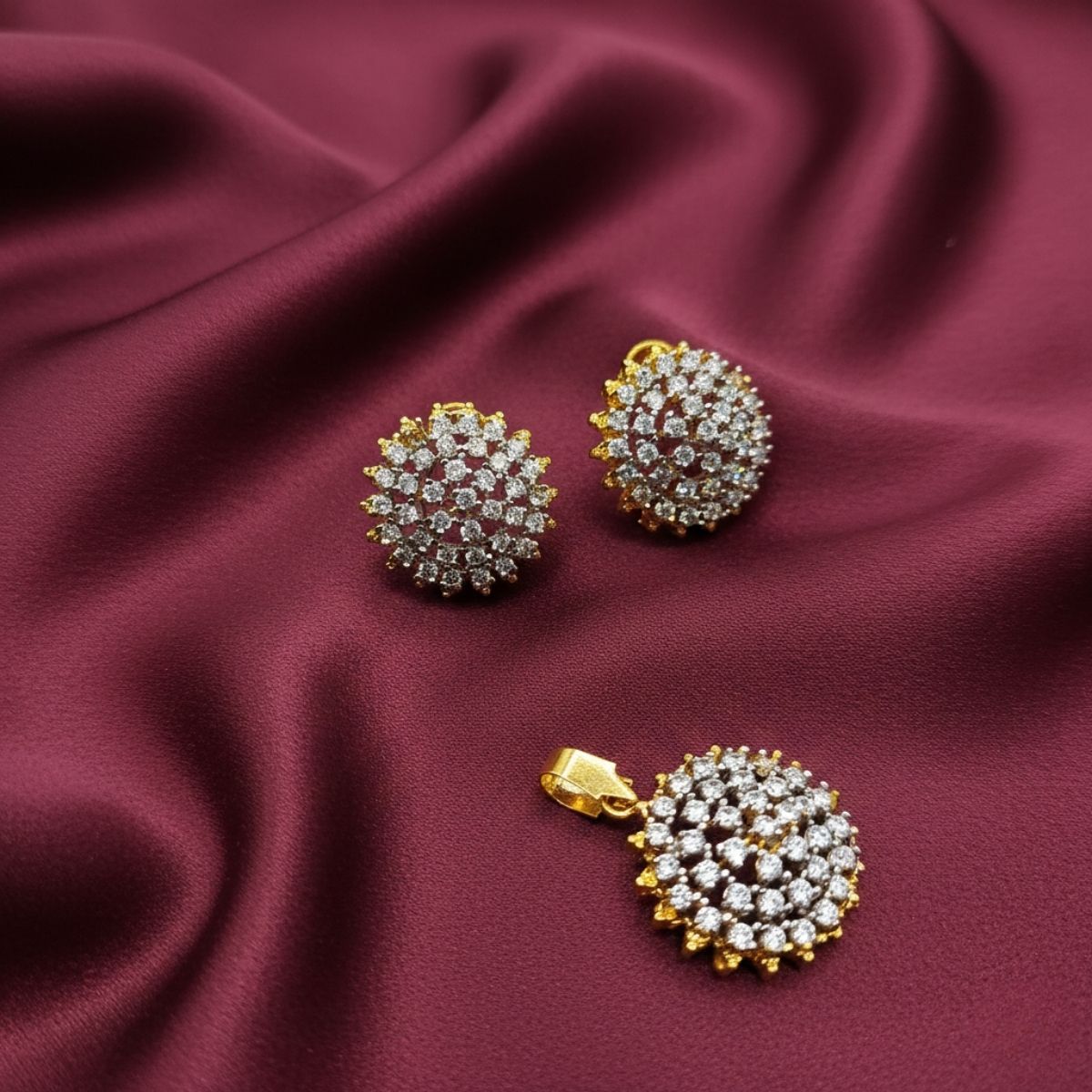 Vita Earrings Studs Gold Plated Pair