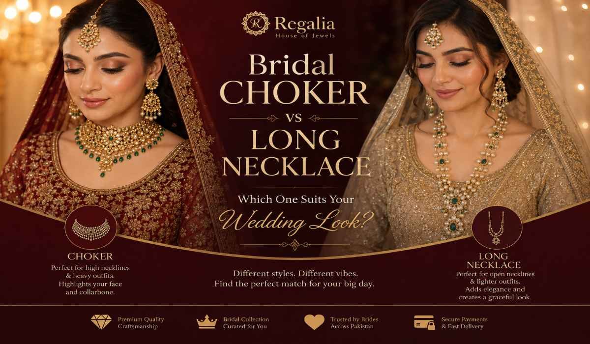 Bridal choker vs long necklace: which one suits your wedding look?